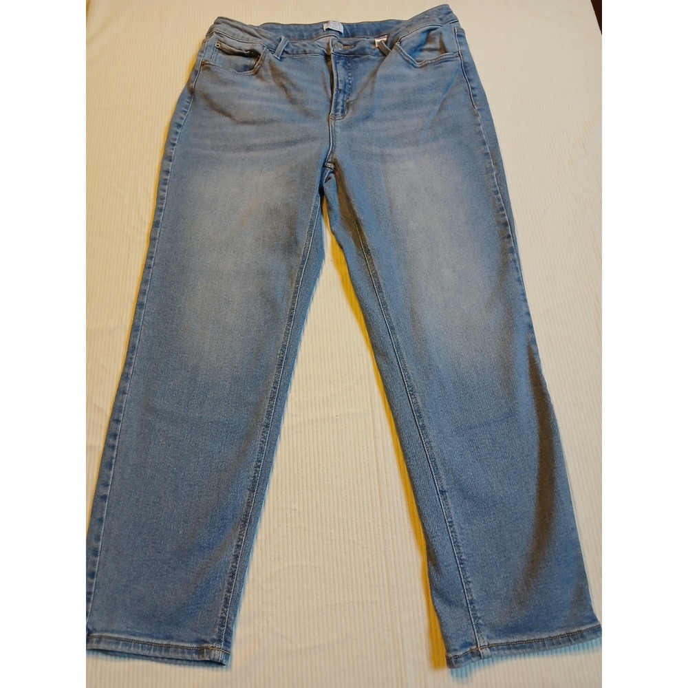 Time And Tru Women's Demin Jeans Mid Rise Straight Leg Size 16 Short